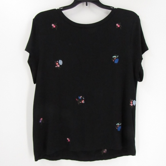 American Eagle Soft & Sexy Embroidered Floral Tee - Picture 1 of 10